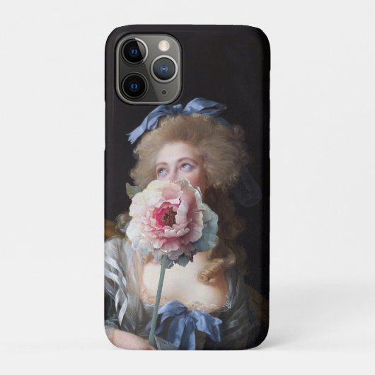 Demure met roze pioen Case-Mate iPhone case (Achterkant)