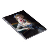 Demure met roze pioen notitieboek (Rechterzijde)