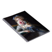 Demure met roze pioen notitieboek (Rechterzijde)