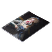 Demure met roze pioen notitieboek (Linkerzijde)