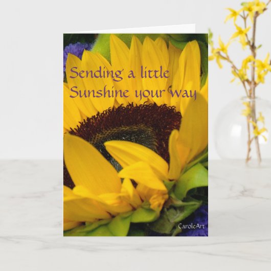 Demure Zonnebloem Verjaardag Kaart (Gele Bloem)