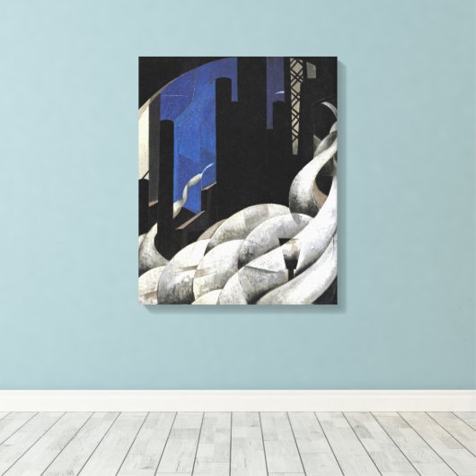 Demuth - Aanzet tot een nieuwe kerk Canvas Afdruk (Insitu (Houten vloer))