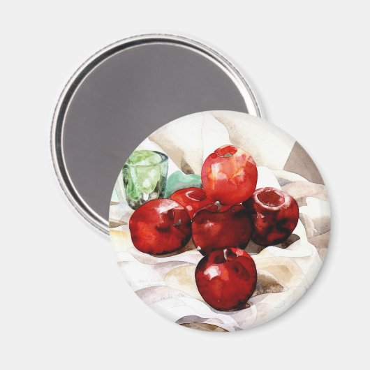 Demuth - appels en groen glas magneet (Voorkant / Achterkant)