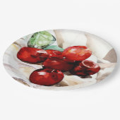 Demuth - appels en groen glas papieren bordje (Gekanteld)