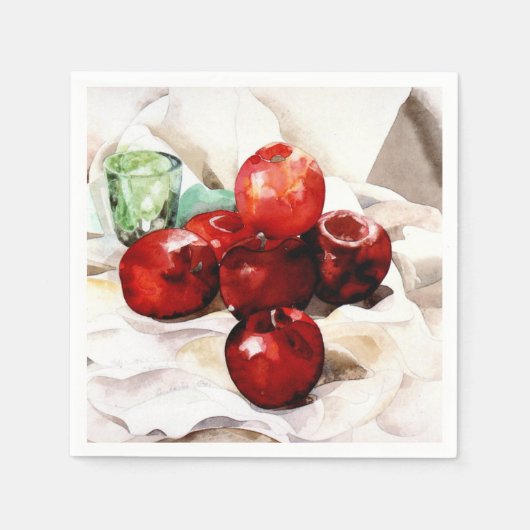 Demuth - appels en groen glas servet (Voorkant)