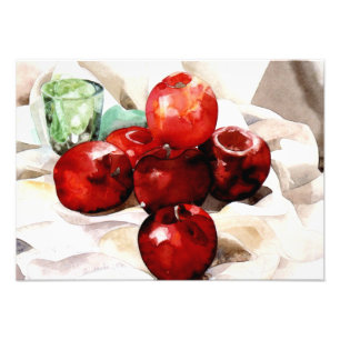 Demuth - Apples and Green Glass, nog leven Foto Afdruk