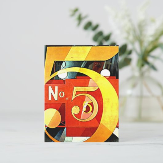 Demuth - Ik zag de afbeelding 5 in Gold Briefkaart (Staand voorkant)