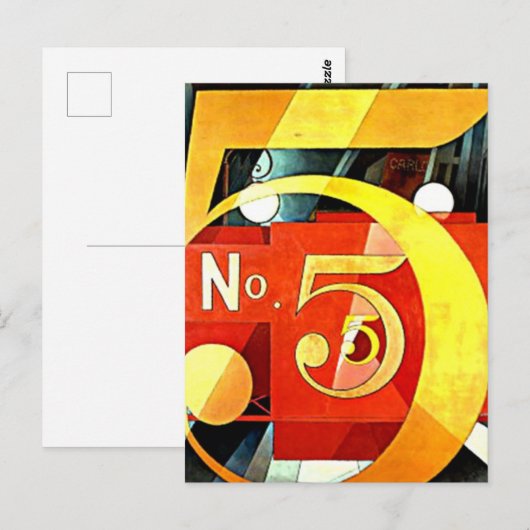 Demuth - Ik zag de afbeelding 5 in Gold Briefkaart (Voorkant / Achterkant)