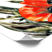 Demuth - Red Poppies, populair schilderij Poster (Hoek)