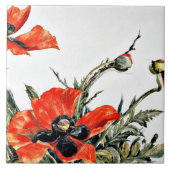 Demuth - Rode klaprozen, populaire schilderij, Tegeltje (Voorkant)