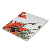 Demuth - Rode klaprozen, populaire schilderij, Tegeltje (Zijkant)