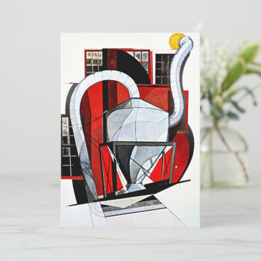 Demuth-schilderij, Machinerie, Kaart (Staand voorkant)