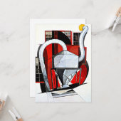 Demuth-schilderij, Machinerie, Kaart (Voorkant / Achterkant in situ)