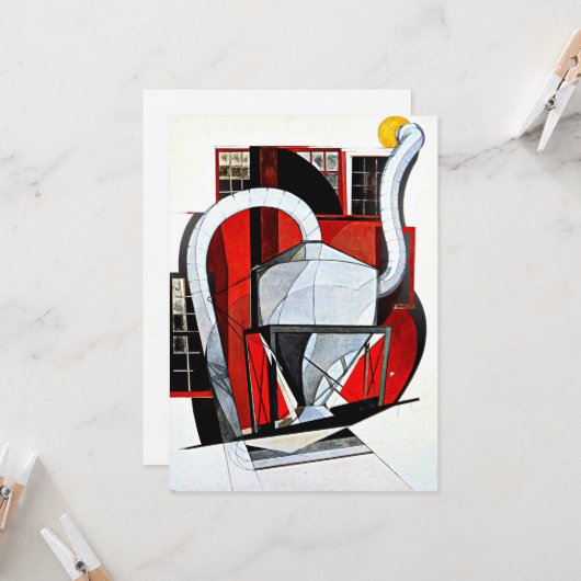 Demuth-schilderij, Machinerie, Kaart (Voorkant / Achterkant in situ)