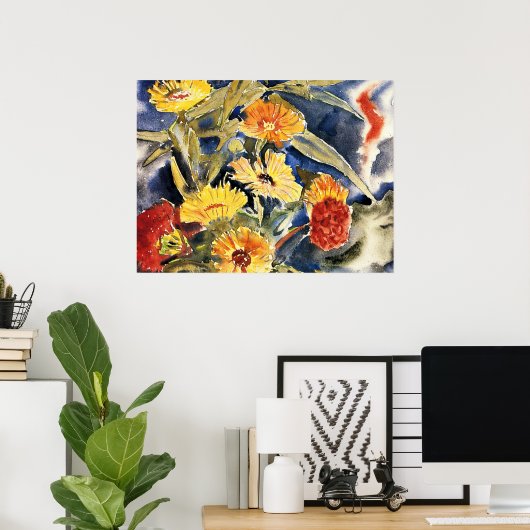 Demuth - Spray of Flowers Poster (Thuiskantoor)