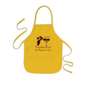 Demystificatie en logo op Apron Kinder Schort