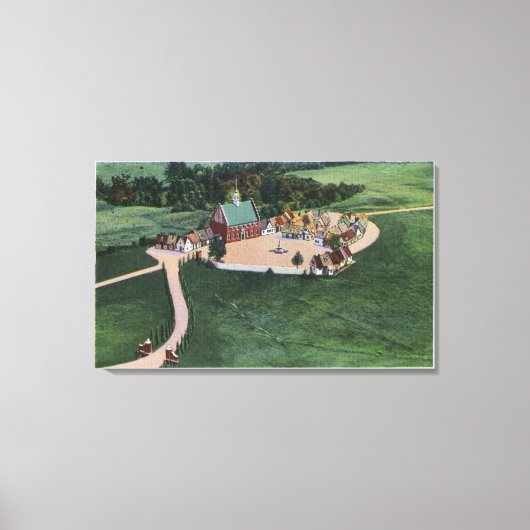 Den Danske Landsby (Deens dorp) Canvas Afdruk (Voorkant)