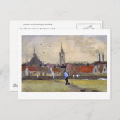 Den Haag met nieuwe kerk, Van Gogh Fine Art Briefkaart (Voorkant / Achterkant)