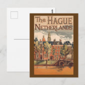 Den Haag Nederland Illustratie Reiskunst Briefkaart (Voorkant / Achterkant)