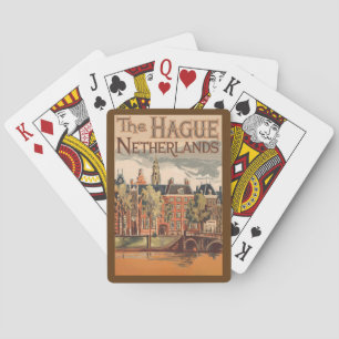 Den Haag Nederland Illustratie Reiskunst Pokerkaarten