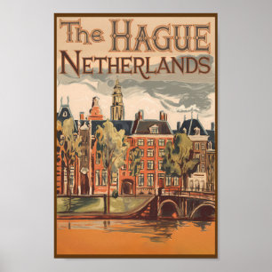 Den Haag Nederland Illustratie Reiskunst Poster