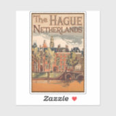 Den Haag Nederland Illustratie Reiskunst Sticker (Vel)
