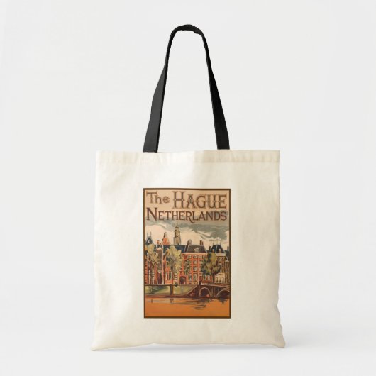 Den Haag Nederland Illustratie Reiskunst Tote Bag (Voorkant)