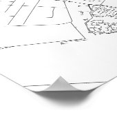 Den Haag, Nederland (zwart op wit) Poster (Hoek)