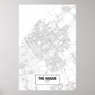 Den Haag, Nederland (zwart op wit) Poster