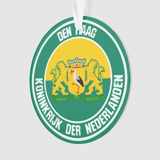 Den Haag Round Emblem Ornament (voorkant)