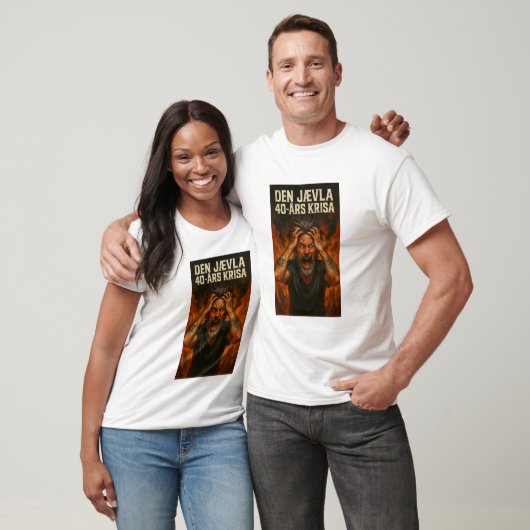 Den Jævla 40års crisis | AI Kunst T-shirt (Unisex)