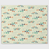 Den Lampshade (blauw), pap Cadeaupapier (Vlak)