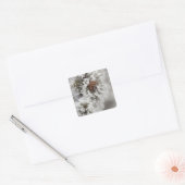 Den Lodgepole Pine kegel in de winter in Yellowsto Vierkante Sticker (Envelop)