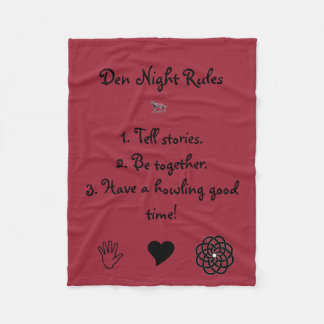 Den Night Rules Blanket Fleece Deken