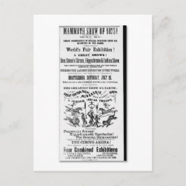 Den Stone's Circus, Menagerie en Indiaas Show Briefkaart