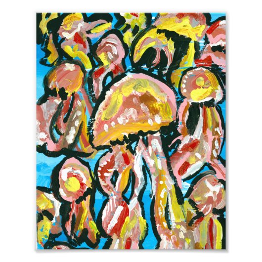 Denae's Jellyfish Print Foto Afdruk (Voorkant)