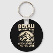 Denali 10 Percent Club Alaska National Park Hiking Sleutelhanger (Voorkant)