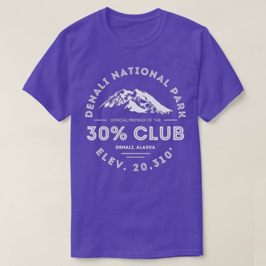 Denali 30 Club Alaska National Park Souvenir T-shirt (Design voorkant)