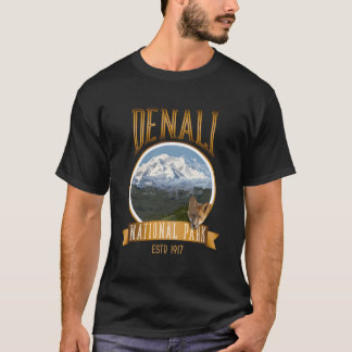 Denali Ak Mt Mckinley Denali National Park With Fo T-shirt