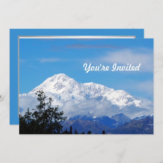 Denali Alaska Berg Sneeuw Foto Verjaardag Kaart (Voorkant / Achterkant)