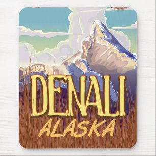Denali Alaska cartoon vintage-poster Muismat