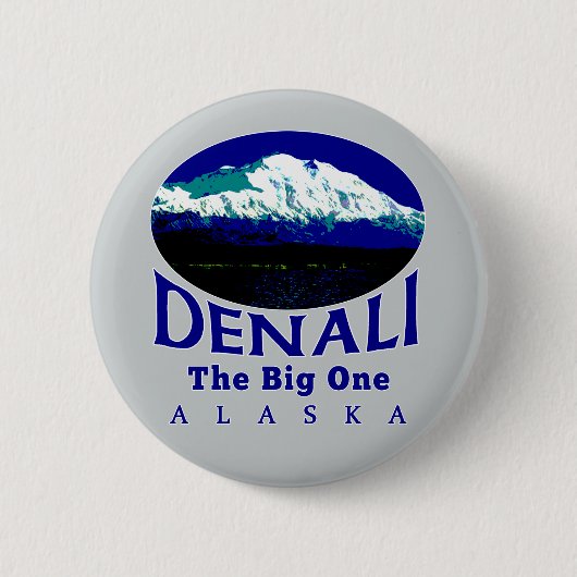 DENALI ALASKA DE GROOTSTE RONDE BUTTON 5,7 CM (Voorkant)