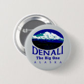 DENALI ALASKA DE GROOTSTE RONDE BUTTON 5,7 CM (Voorkant /achterkant)
