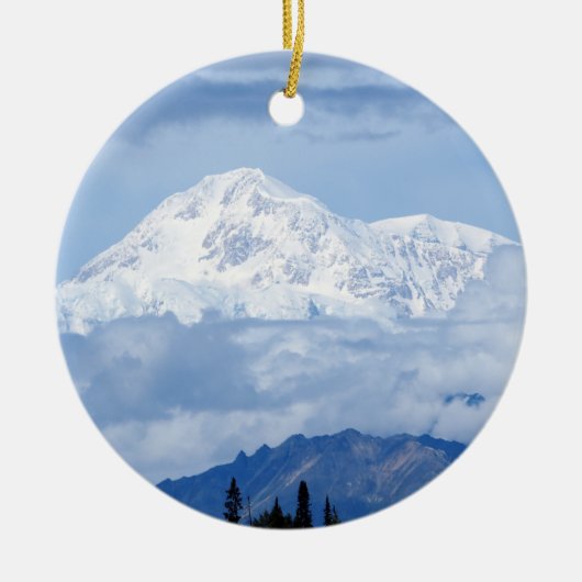 Denali Alaska Mountain Foto Keramisch Ornament (Voorkant)