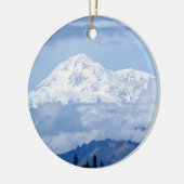 Denali Alaska Mountain Foto Keramisch Ornament (Links)