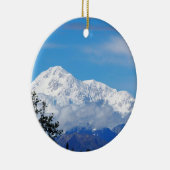 Denali Alaska Mountain Snow Foto Keramisch Ornament (Rechts)