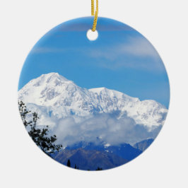 Denali Alaska Mountain Snow Foto Keramisch Ornament