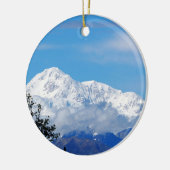 Denali Alaska Mountain Snow Foto Keramisch Ornament (Links)