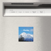 Denali Alaska Mountain Snow Foto Magneet (Insitu (Vaatwasser))