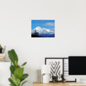 Denali Alaska Mountain Snow Foto Poster (Thuiskantoor)